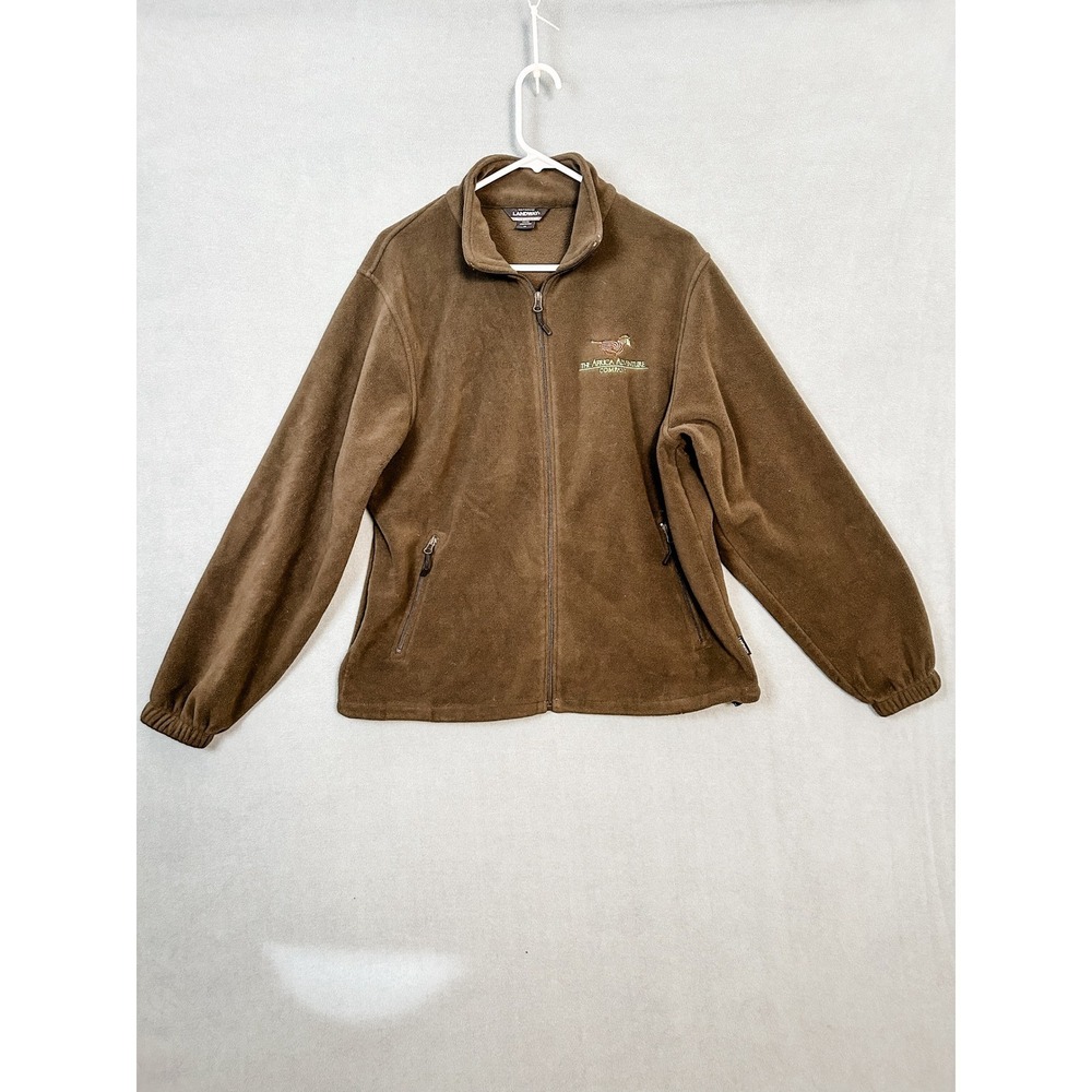 Landway Brown Fleece Jacket Womens Medium Africa Adventure Company Full Zip Coat